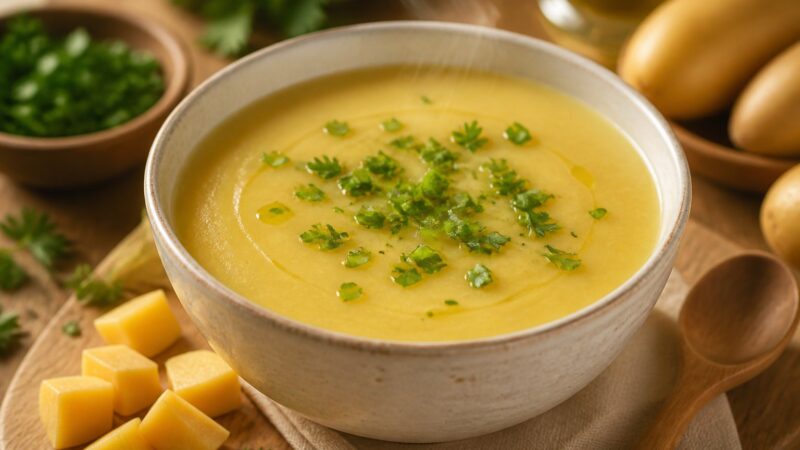 Receita Caldo de Mandioquinha Cremoso e Fácil